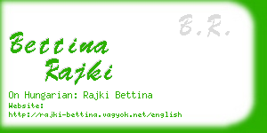 bettina rajki business card